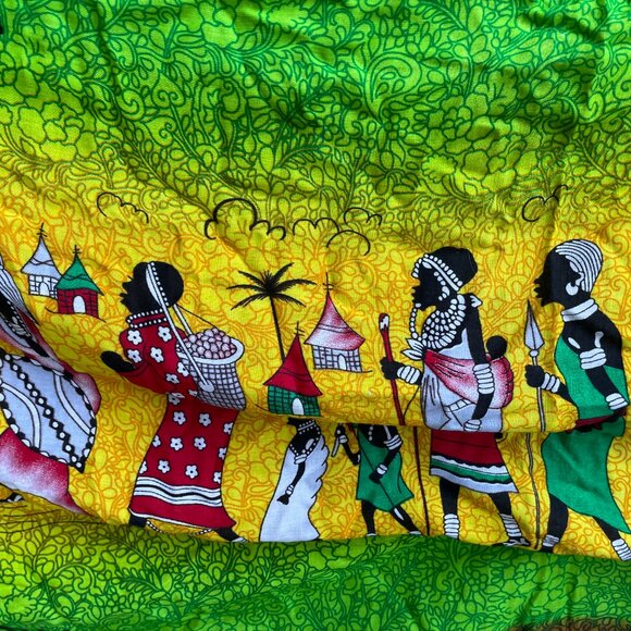 Vtg Zanzibar Tanzania African Tapestry Hakuna Matata Wall Art - Picture 4 of 5